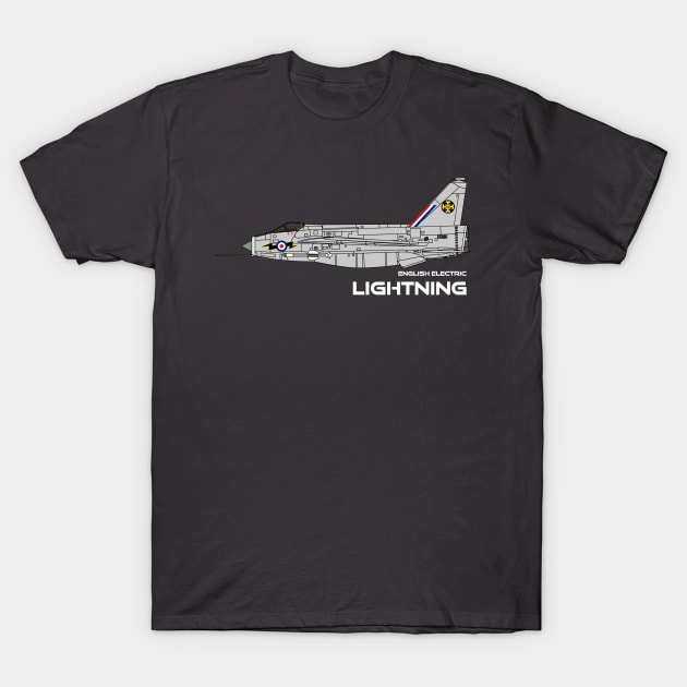 English Electric Lightning (111 Sqd RAF) T-Shirt by BearCaveDesigns